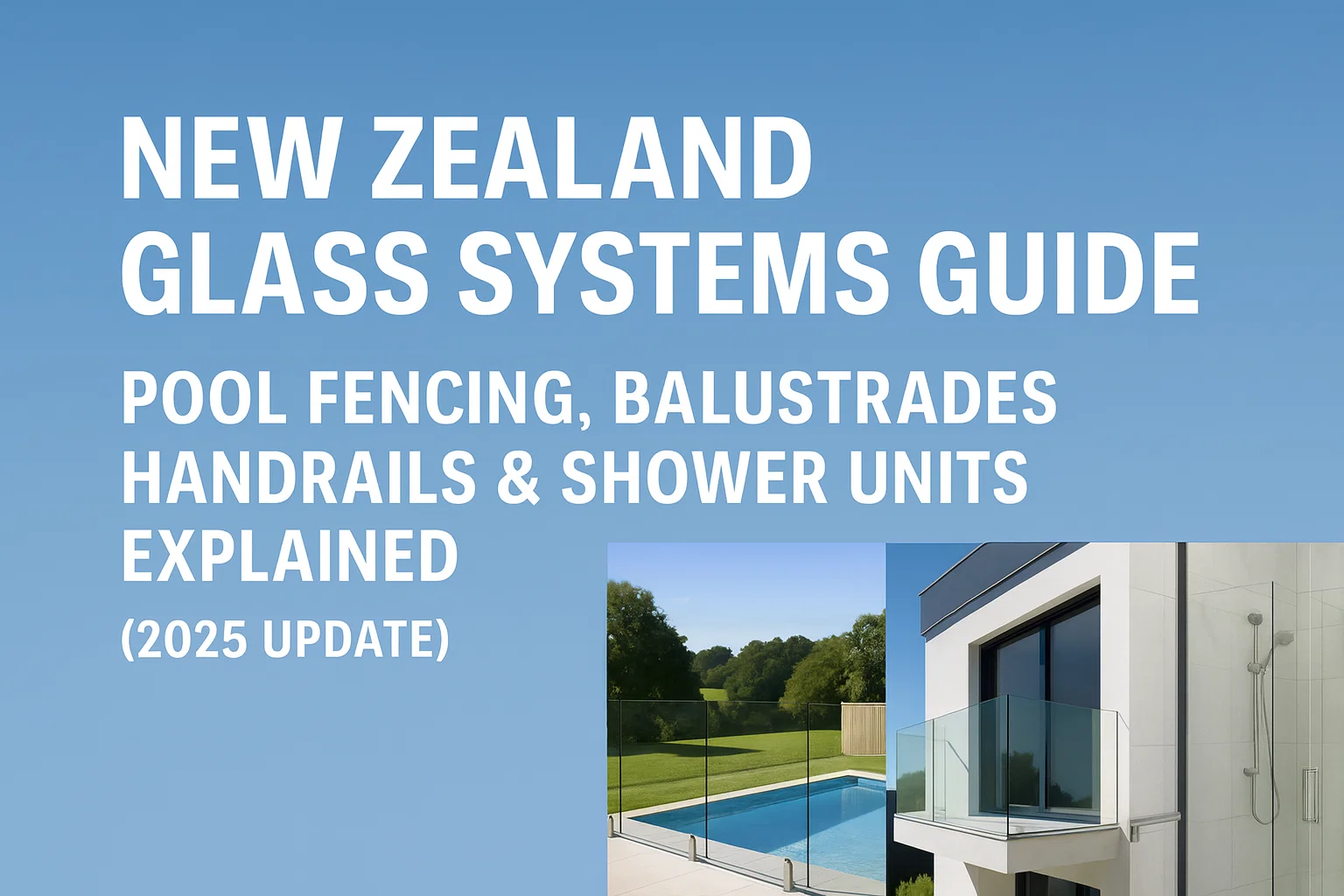 New Zealand Glass Systems Guide: Pool Fencing, Balustrades, Handrails & Shower Units Explained (2025 Update)