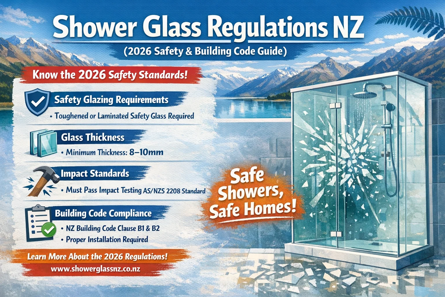 Shower Glass Regulations NZ (2026 Bathroom Safety & Building Code Guide)