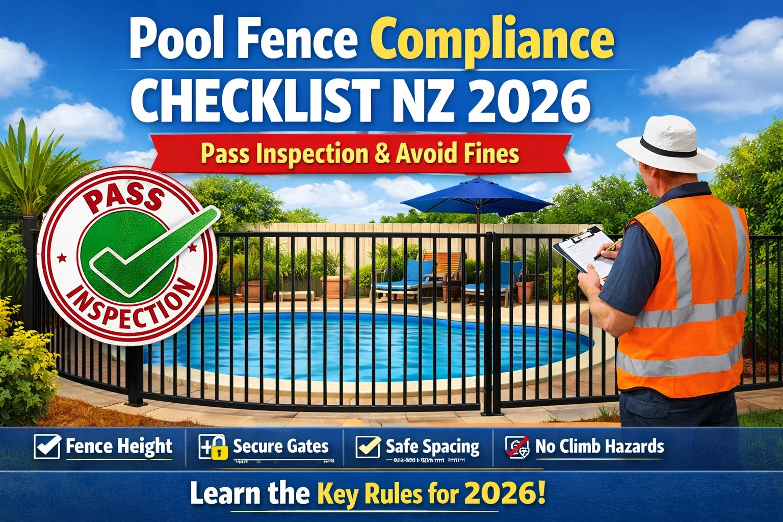 Pool Fence Compliance Checklist NZ (2026 Guide for Homeowners)