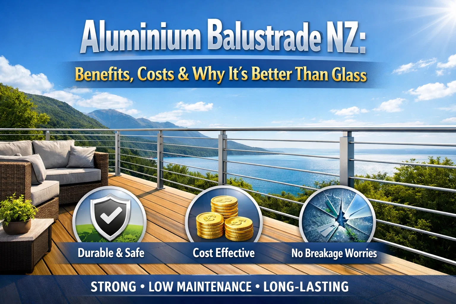 Aluminium Balustrade NZ: Benefits, Costs & Why It’s Better Than Glass