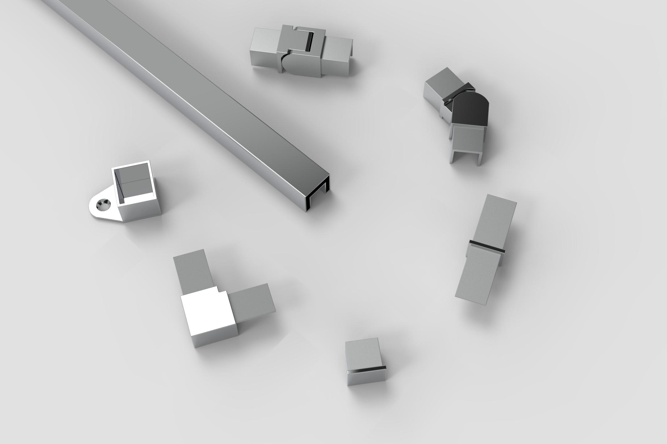 25*21 Square Top capping Rail